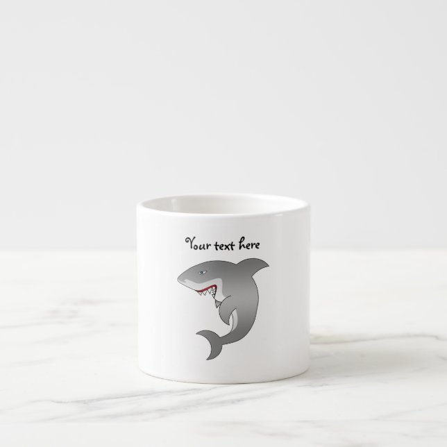 Taza De Espresso Gran tiburón blanco (Frente)