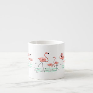 Taza de espresso grande Flamingo Ocean Multi