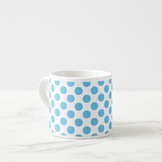 Taza De Espresso Grandes puntos de Aqua en blanco