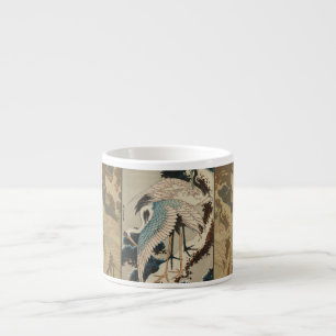 Taza De Espresso Grasas en una nieve cubierta Hokusai