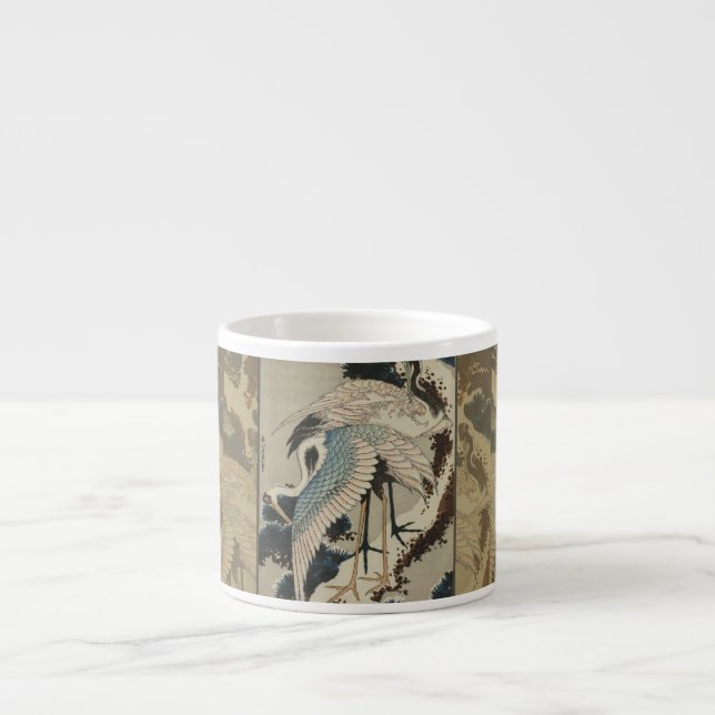 Taza De Espresso Grasas en una nieve cubierta Hokusai (Frente)