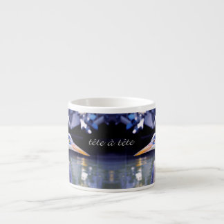 Taza De Espresso Great Blue Herons tête à tête