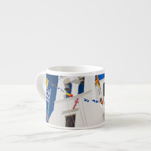 Taza De Espresso Grecia e isla griega de Santorini pueblo de Oia 4