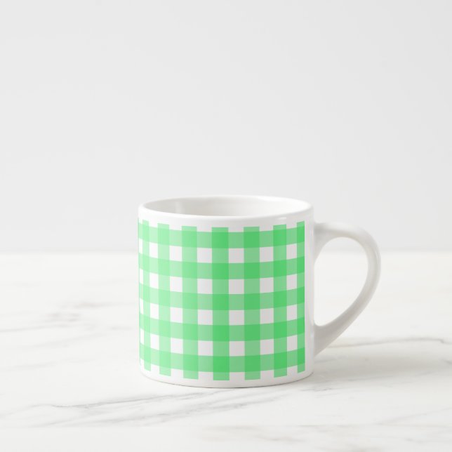 Taza De Espresso Green gingham (Derecha)