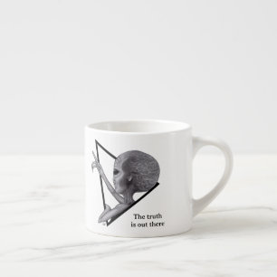Taza De Espresso Grey Alien, la verdad está ahí fuera