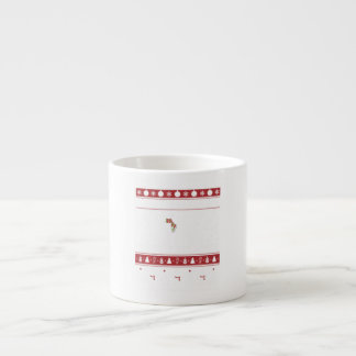 Taza De Espresso Greyhound italiano a través de Navidades de la nie