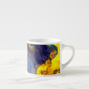 Taza De Espresso Grito de la figura muscular masculina en escala de