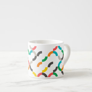 Taza De Espresso Guay, moderno, colorido y moderno geométrico circu
