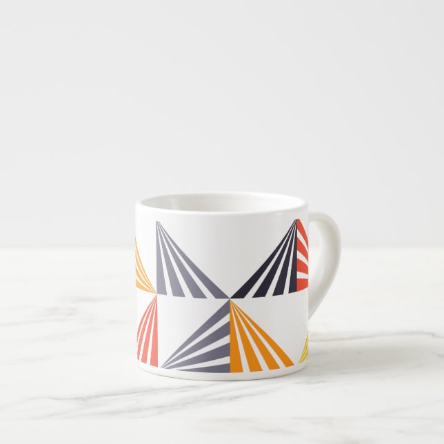 Taza De Espresso Guay, triángulos únicos, de moda, urbanos y colori (Derecha)