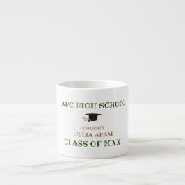 Taza De Espresso Guión de celebración de graduación de secundaria s
