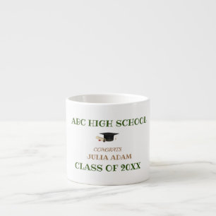 Taza De Espresso Guión de celebración de graduación de secundaria s