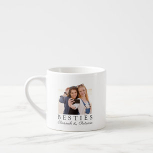Taza De Espresso Guión de foto personalizada de mejor amiga