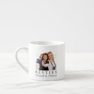 Taza De Espresso Guión de foto personalizada de mejor amiga