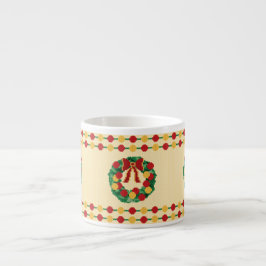Taza De Espresso Guirnalda tejida para días festivos