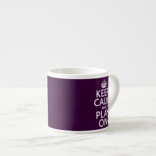Taza De Espresso Guitarra - guarde la calma y el juego en (cada