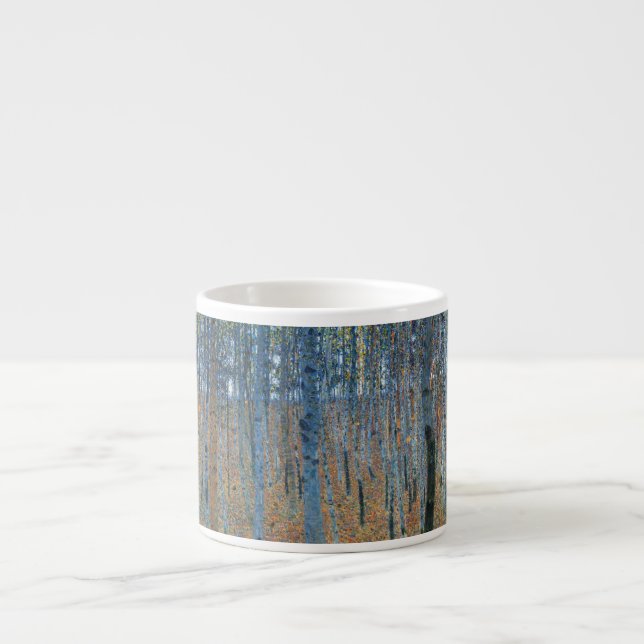 Taza De Espresso Gustav Klimt Beech Tree Forest Grove (Frente)