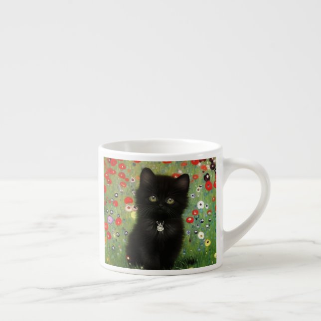 Taza De Espresso Gustav Klimt Kitten (Derecha)