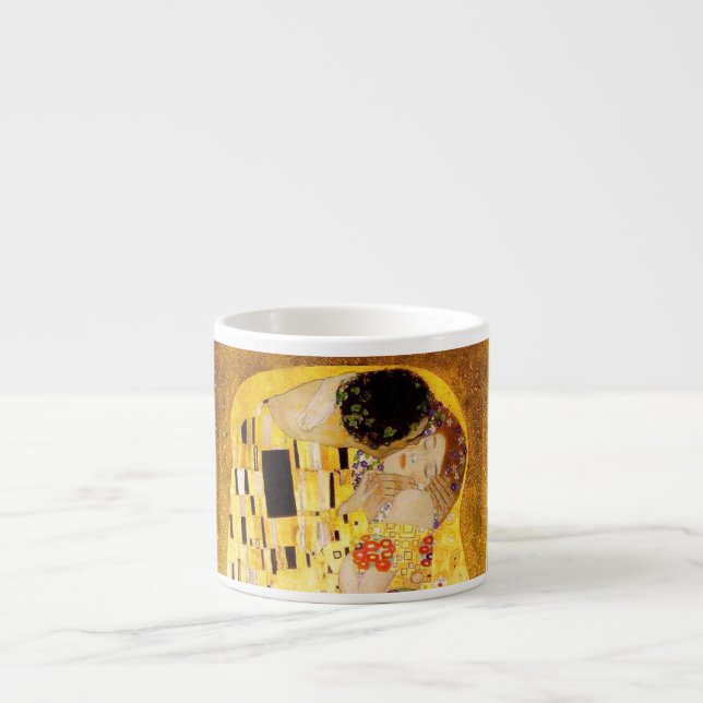 Taza De Espresso Gustav Klimt La Pintura Clásica Del Beso (Frente)