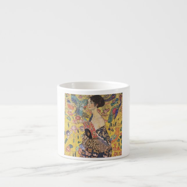 Taza De Espresso Gustav Klimt - Mujer con hincha (Frente)