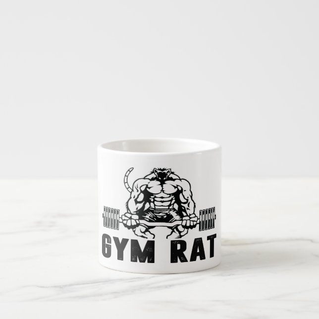 Taza De Espresso Gym Rat (Frente)