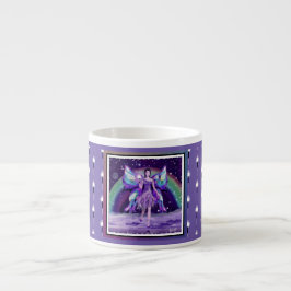Taza De Espresso Hada de la lluvia púrpura