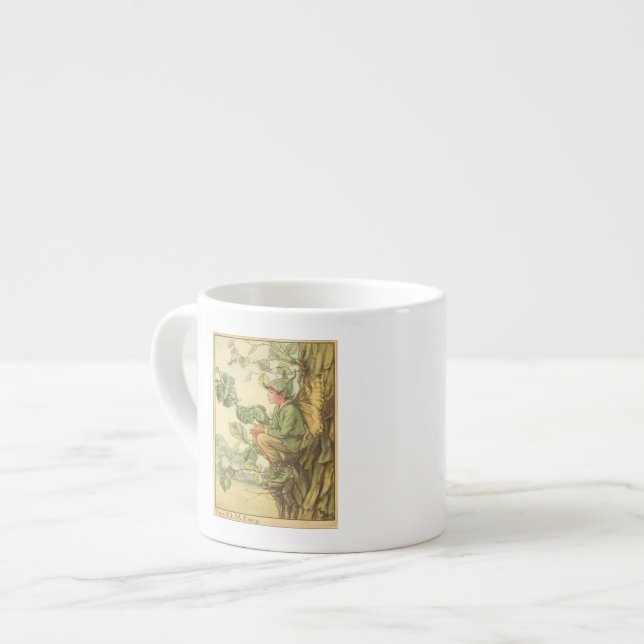 Taza De Espresso Hada Elm alada sentada en un árbol (Izquierda)