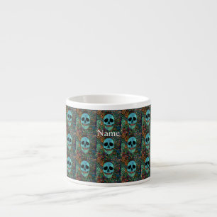 Taza De Espresso Halloween Hippie Skull Thunder_Cove