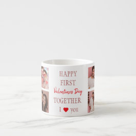 Taza De Espresso Happy First Valentine's Day Together Espresso Mug