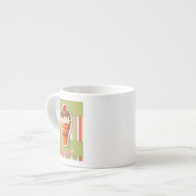 Taza De Espresso Helado de chocolate del vintage (Izquierda)