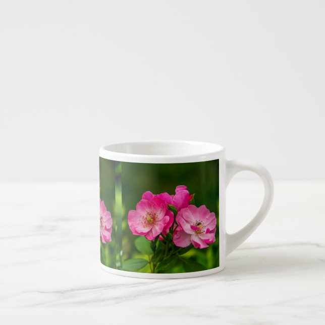 Taza De Espresso Hermosas flores rosas-6845 (Derecha)