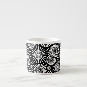 Taza De Espresso Hermoso espresso negro y blanco retro