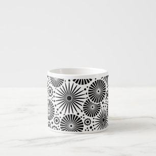 Taza De Espresso Hermoso espresso negro y blanco retro