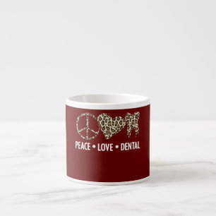 Taza De Espresso Higiene Oral Dental Trabajo de Leopardo Ortodoncis