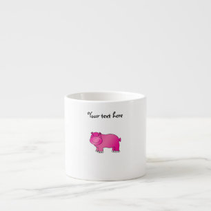 Taza De Espresso Hipopótamo rosado lindo