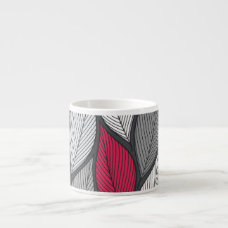 Taza De Espresso Hojas coloridas: patrón sin costuras dibujado a ma