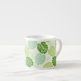 Taza De Espresso Hojas de Monstera