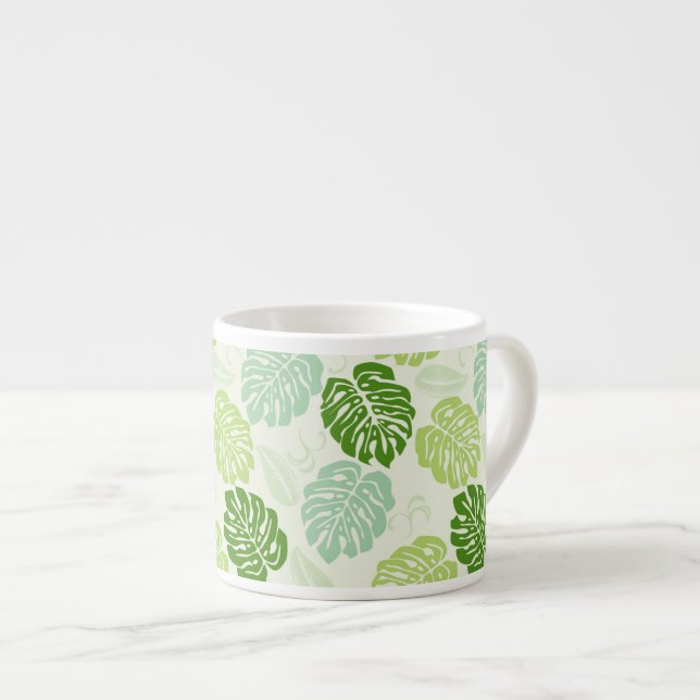 Taza De Espresso Hojas de Monstera (Derecha)