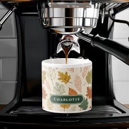 Taza De Espresso Hojas de otoño personalizadas personalizadas - Nom