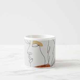 Taza De Espresso Hojas Tropicales, Diseño De Patrones Sin Marea.