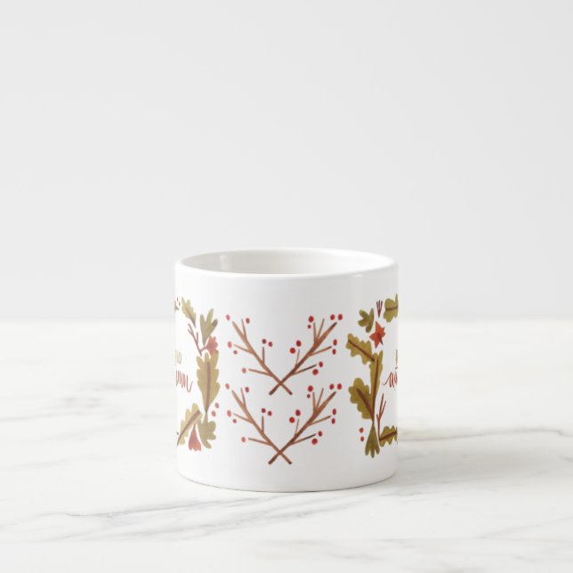 Taza De Espresso hola otoño (Frente)