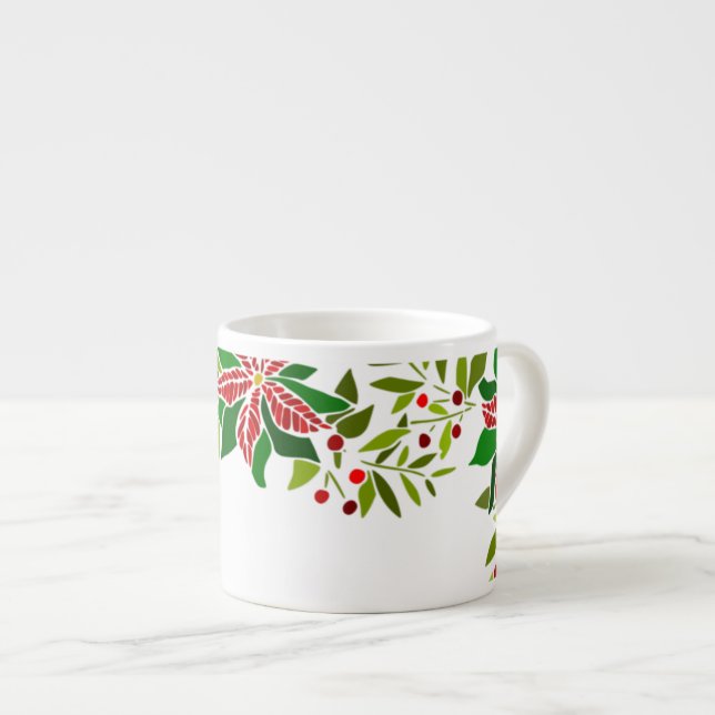 Taza De Espresso Holiday Poinsettia (Derecha)