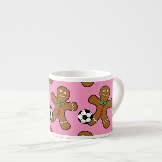 Taza De Espresso Hombre de jengibre jugando al fútbol (Derecha)