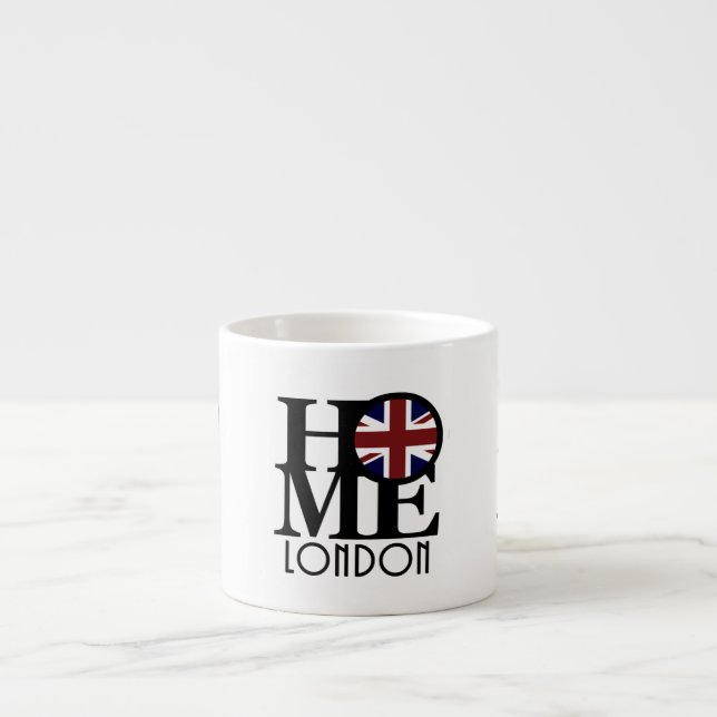 Taza De Espresso HOME London (bandera del Reino Unido) (Frente)