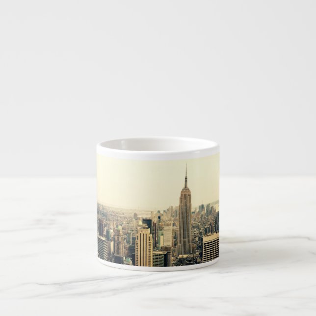 Taza De Espresso Horizonte de New York City (Frente)