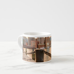 Taza De Espresso Horizonte del distrito financiero de Boston