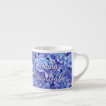 Taza de Espresso Hortensia Azul