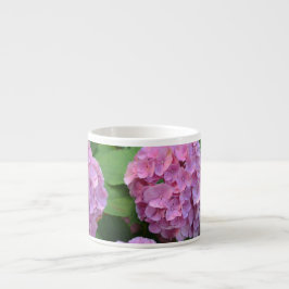 Taza De Espresso Hortensia hidrangea bush rosa