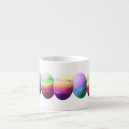 Taza De Espresso Huevos de Pascua coloridos Espresso Mug