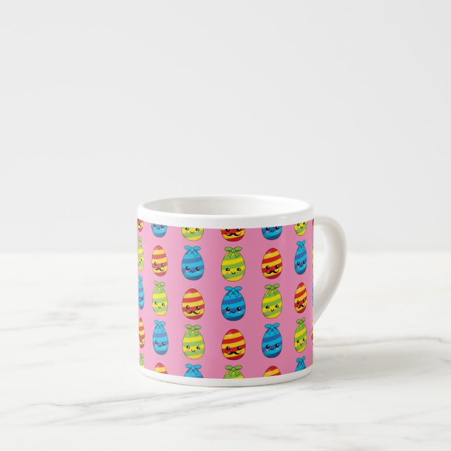 Taza De Espresso Huevos de Pascua de Kawaii con cintas (Derecha)