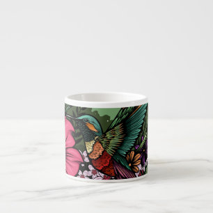 Taza De Espresso Hummingbird Garden